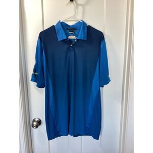 Nike Tiger Woods Collection Men Dri Fit Gradient Golf‎ Polo Shirt Blue Medium